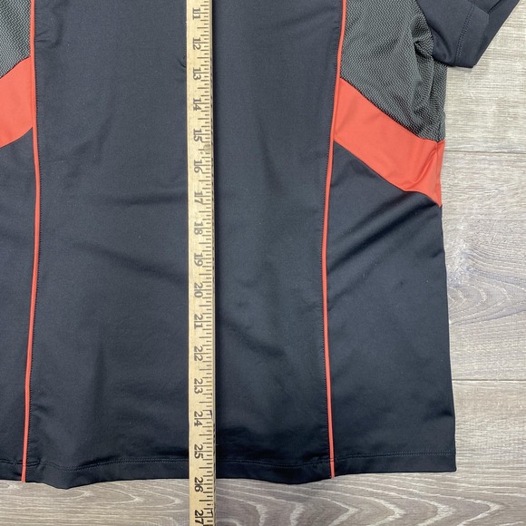 Kerrits Shirt Womens Large Black Red Quarter Zip Mock Neck Equestrian Riding - Picture 5 of 9